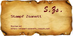 Stampf Zsanett névjegykártya